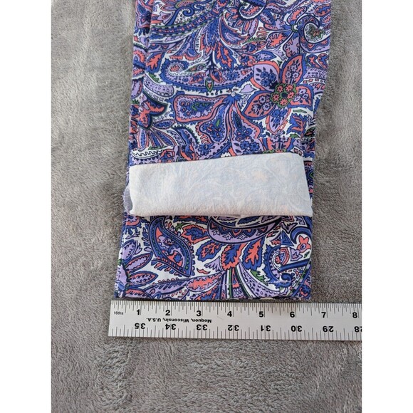 Isaac Mizrahi Live Pants Women’s 8P Purple Paisley Crop Pull On Mid Rise - Picture 10 of 10